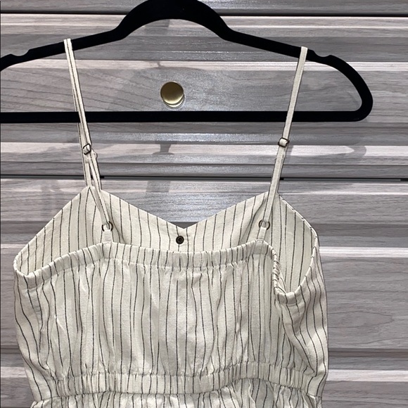 Ivory/black striped linen sundress - Picture 5 of 5